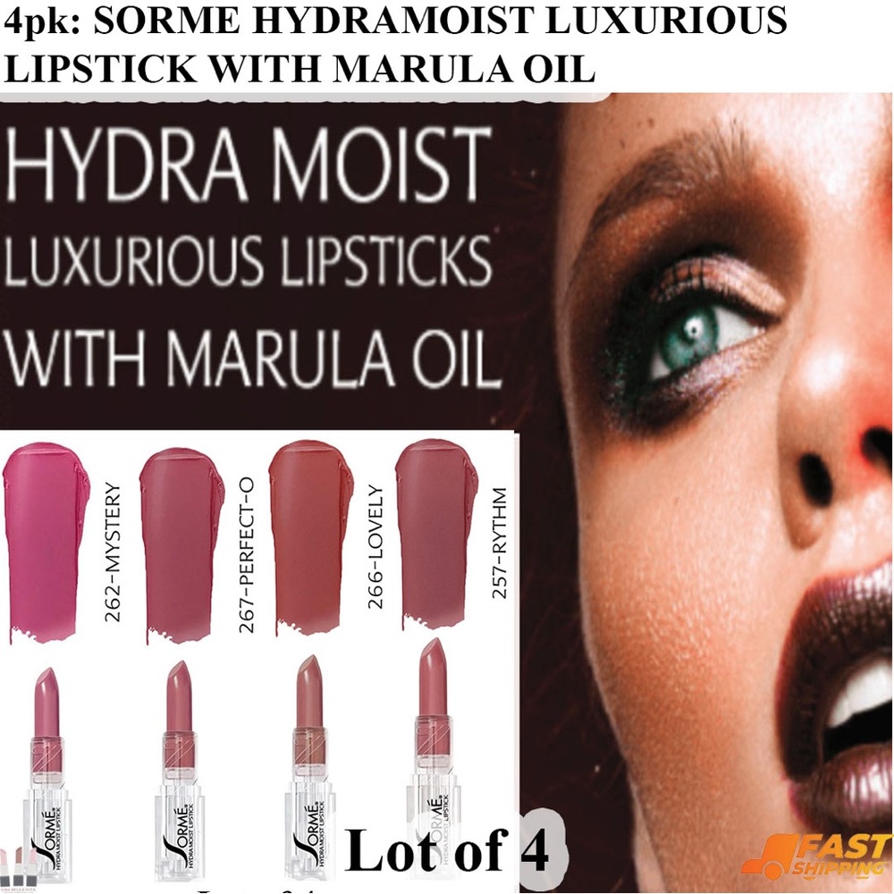Sorme Luxurious Lipstick Set - 4 Shades (Mystery, Perfect-O, Lovely, Rhythm)
